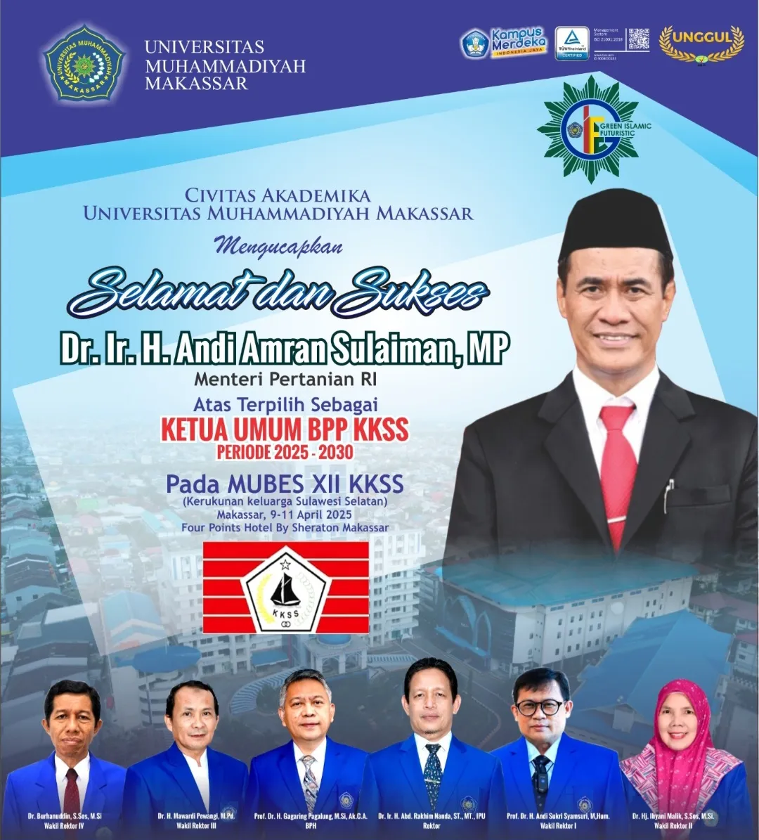 Unismuh Ucapkan Selamat kepada Amran Sulaiman sebagai Ketua KKSS, Ramaikan Expo Lewat Layanan Kesehatan