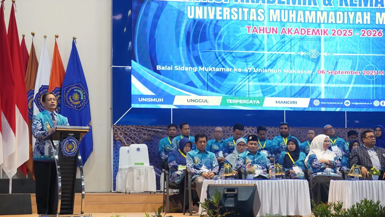 Rektor Tegaskan Unismuh Makassar PTS Terbaik di Indonesia Timur di Hadapan 3.200-an Mahasiswa Baru