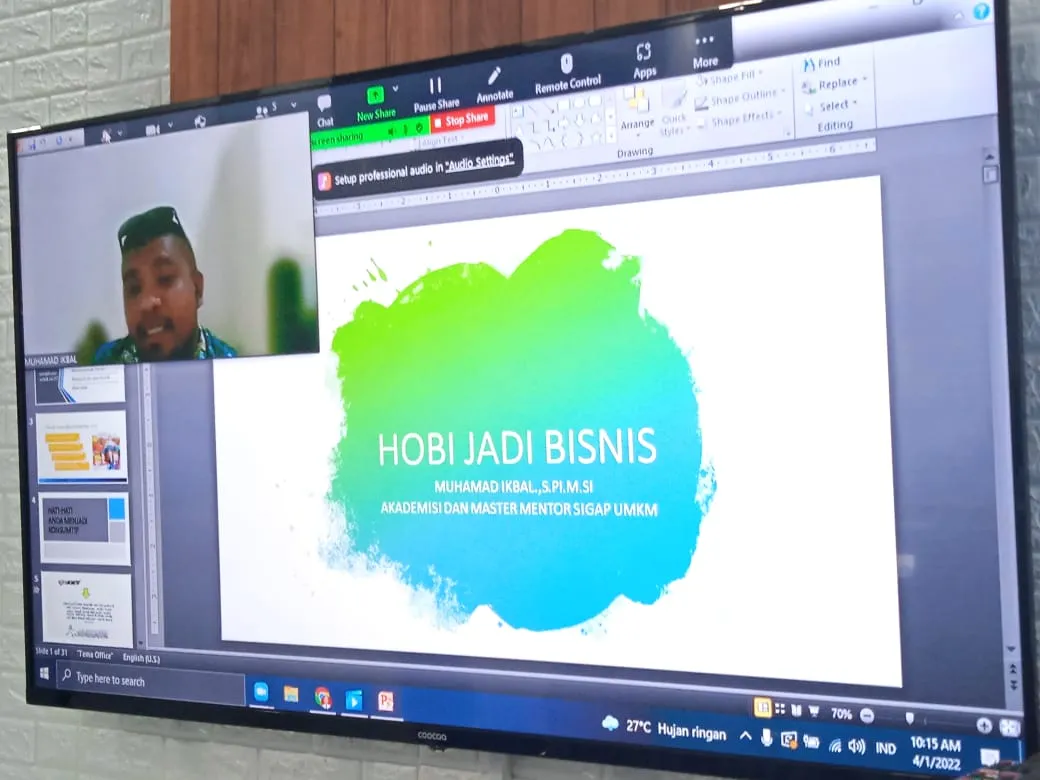 Wakil Dekan  III FP Unismuh jadi narasumber utama "Sharing Session Entrepreneurship" Di Politeknik Kelautan dan Perikanan  Sorong