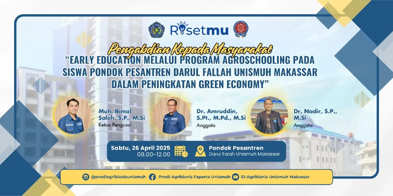 Tim Dosen Agribisnis Unismuh Gelar Program Agroschooling di Pesantren Darul Fallah