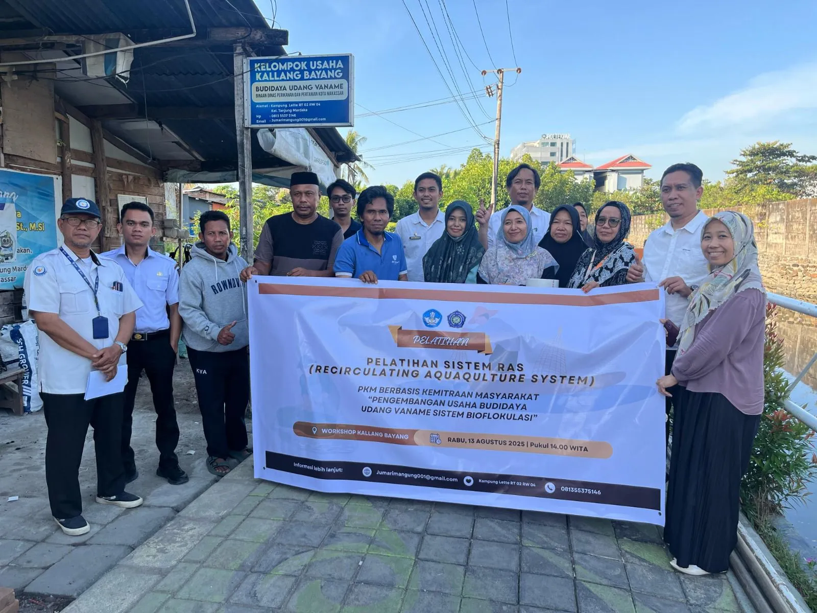 Unismuh Latih Nelayan Lette Budidaya Udang Vaname dengan Sistem RAS
