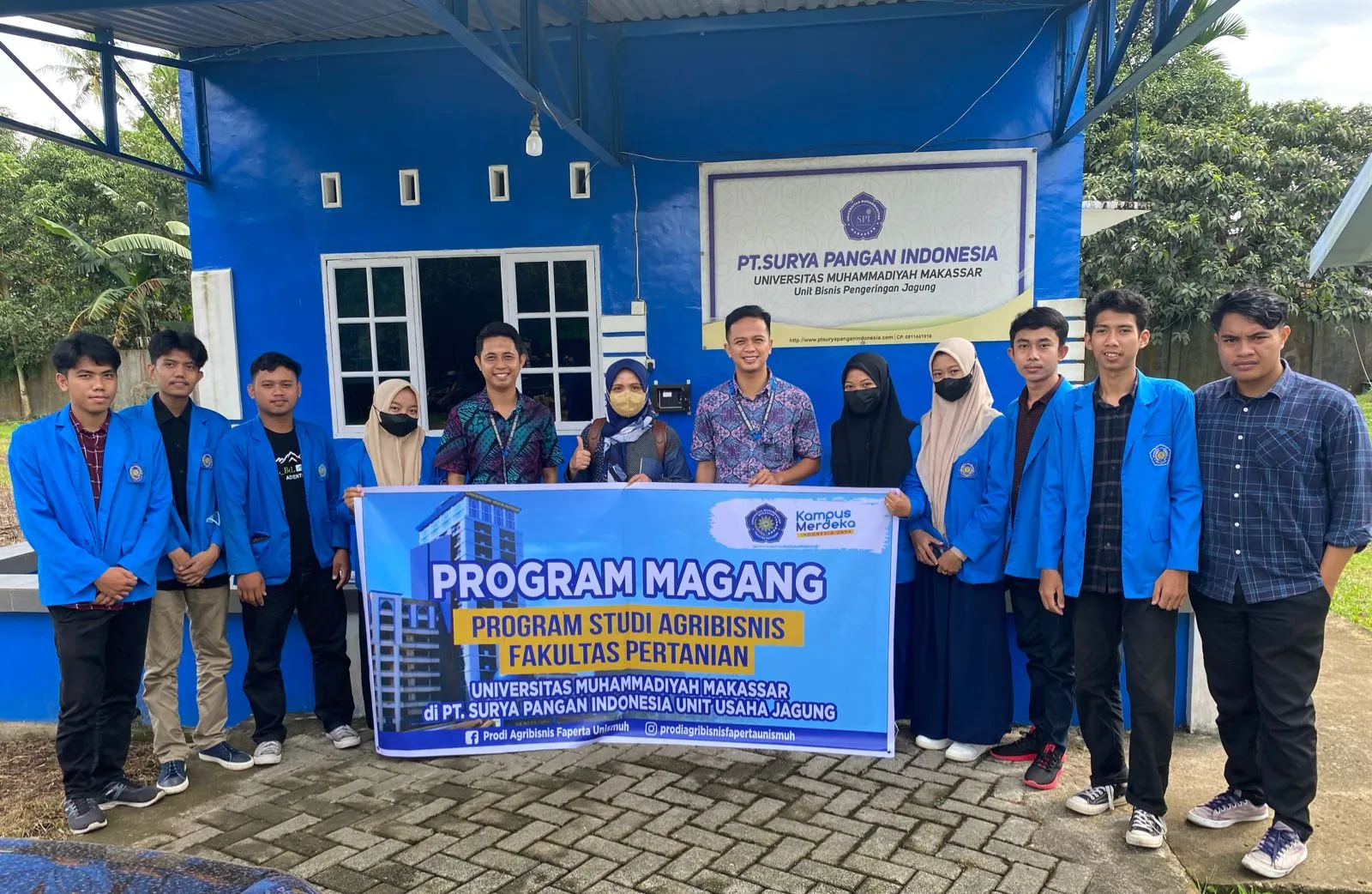 Sembilan Mahasiswa Prodi Agribisnis Unismuh Magang di SPI.