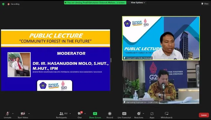 Kuliah Umum Prodi Kehutanan Unismuh Bedah Pengelolaan Hutan, Hadirkan Pembicara Nasional
